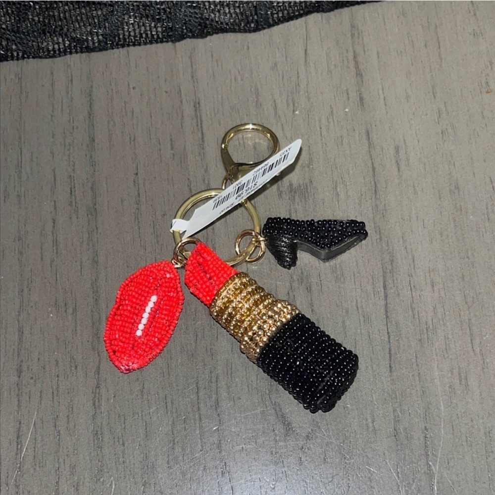Beaded Lipstick Keychain/Bag Charm